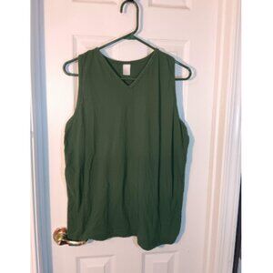 Women's Russell tank top, hunter green size L